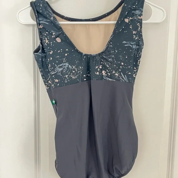 Luckyleo “Nevermore” Raven print Halloween “Flight” style leotard size M - Picture 2 of 4